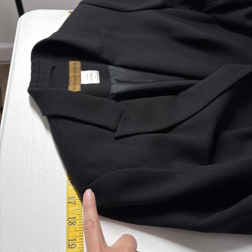 Fenn Wright Manson Women Single Breasted Wool Blazer Jacket Black Career Capsule - Picture 9 of 11